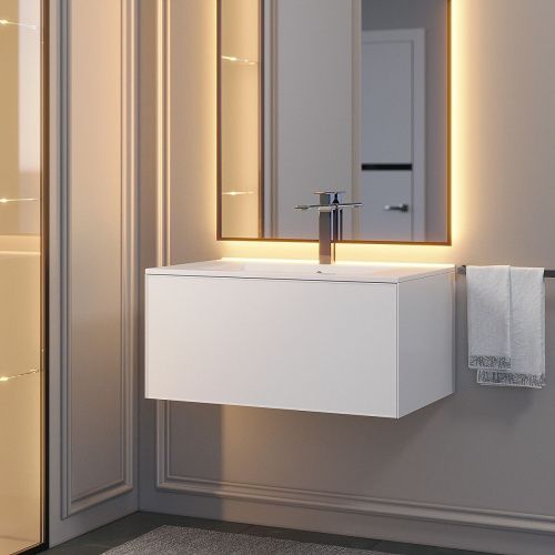 Тумба с раковиной Uperwood Parma Premium 39330205463 80х50 цвет белый - фото 4