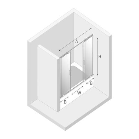 Душевая шторка на ванну New Trendy SMART Light gold EXK-4312 140х150 стекло прозрачное профиль золото ориентация универсальная