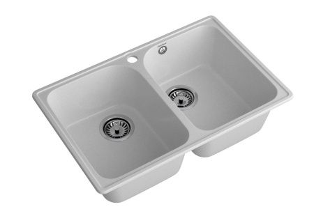 Кухонная мойка Granfest Quarz 15 серый 75х50 цвет серый поверхность матовая