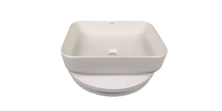 Раковина из сантехнического фарфора Sintesi SIN-LVB-APP-409WM 50х40 накладная цвет белый без отверстий под смеситель