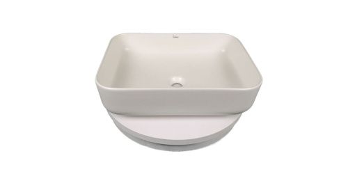 Раковина из сантехнического фарфора Sintesi SIN-LVB-APP-409WM 50х40 накладная цвет белый без отверстий под смеситель - фото 2