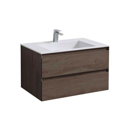 Тумба под раковину Vincea Luka VMC-2L800RO 80х50 подвесная цвет коричневый - фото 5