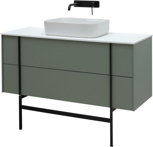 Тумба под раковину Allen Brau Reality 1.32008.CGM 120х50 подвесная цвет зеленый - фото 4