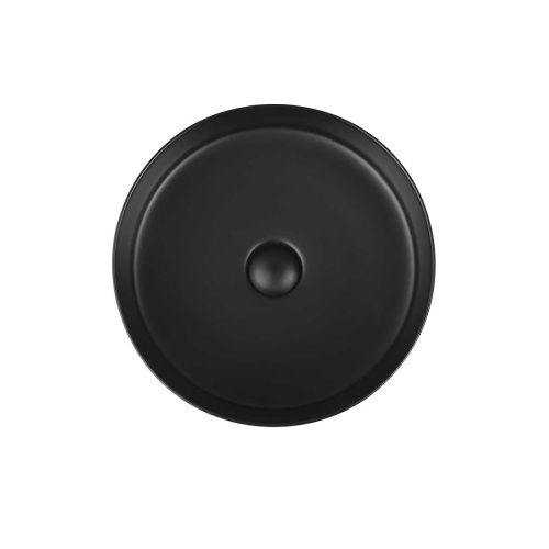 Раковина из сантехнического фарфора Vincea VBS-316MB 40х40 накладная цвет черный без отверстий под смеситель - фото 2