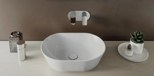 Раковина из сантехнического фарфора Vitra Geo 7427B003-0012 60х40 накладная цвет белый без отверстий под смеситель - фото 2