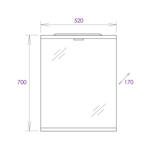 Зеркало с подсветкой Onika Омега 205206 50х70 подвесное - фото 4