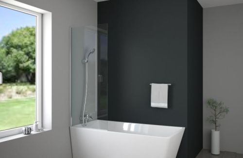 Душевая шторка на ванну Bravat Alfa BG070.5120A 70х150 стекло прозрачное профиль хром ориентация левая - фото 2