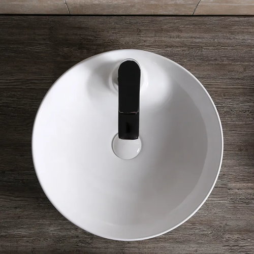 Раковина из сантехнического фарфора Cerutti SPA CR0090 40х40 накладная цвет белый 1 отверстие под смеситель - фото 5