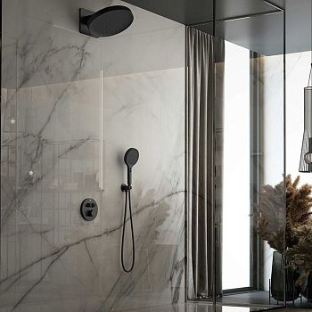 Душевая система Vincea Inspire VSFW-3I22MT3MB встраиваемая в стену цвет черный с термостатом