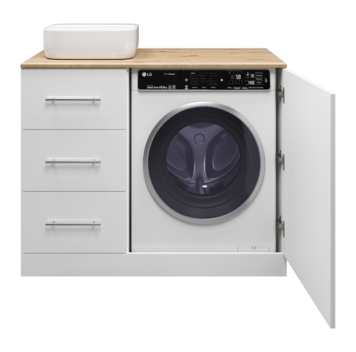 Тумба под раковину Misty Респект Э-Рес01110-13ЯЛ 110х60 напольная цвет белый - фото 3