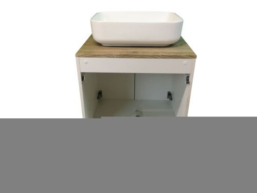 Тумба с раковиной Sintesi STL.W7023_SIN-LVB-APP-409WM 60х60 подвесная цвет коричневый - фото 2