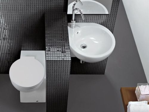 Раковина из сантехнического фаянса Hatria YOU&ME Y0H701 50х50 подвесная цвет белый 1 отверстие под смеситель - фото 2