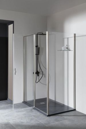 Боковая стенка Allen Brau Priority 3.31047.BA 100х200 стекло прозрачное профиль серебро