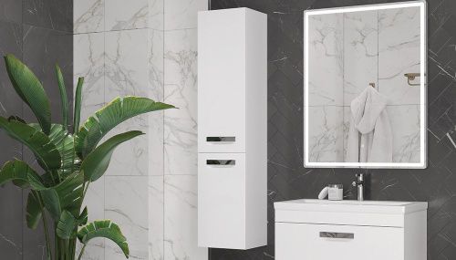 Шкаф-пенал Velvex ESTEA ppEST.160.233 40х150 подвесной цвет белый - фото 3