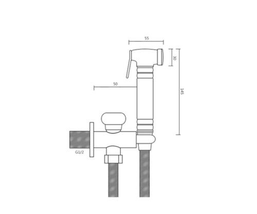 Гигиенический душ Bronze de Luxe ROYAL 10235/1 бронза - фото 3