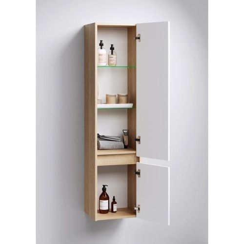 Зеркало-шкаф Aqwella Y SIT0535DB 40х150 подвесной цвет белый/коричневый - фото 3