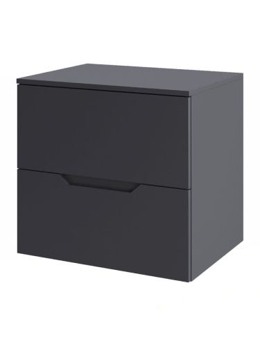 Тумба под раковину Orange Line Li-60TugMDF 60х50 подвесная цвет серый - фото 3