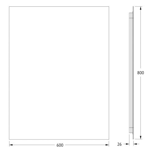 Зеркало с подсветкой Defesto GLOW DF 2507 60х80 подвесное - фото 2