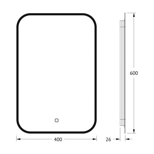 Зеркало с подсветкой Defesto AURA DF 2972S 40х60 подвесное - фото 2