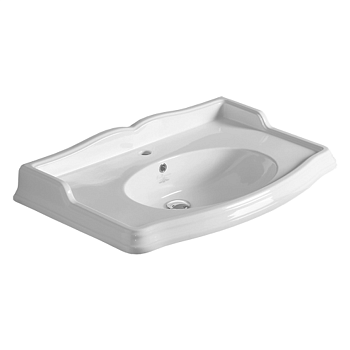 Раковина из сантехнического фаянса Simas Arcade AR864bi*1 90х60 подвесная цвет белый 1 отверстие под смеситель