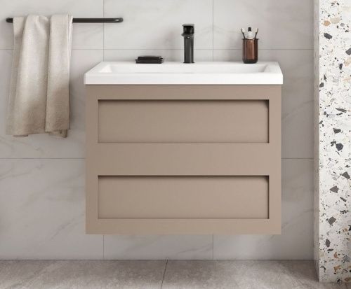 Тумба под раковину Art&Max PLATINO AM-Platino-750-2C-SO-CM 80х50 подвесная цвет коричневый - фото 2