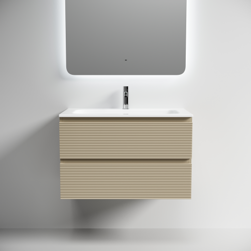 Тумба под раковину Sancos FOLK FL80CP 80х40 подвесная цвет бежевый - фото 5