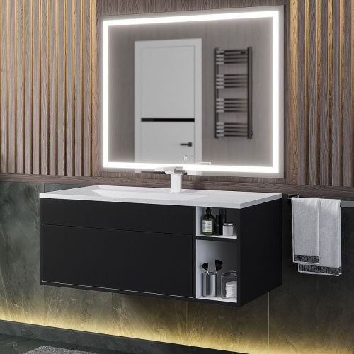 Тумба с раковиной Uperwood Lotus Premium 39340207464 100х50 цвет черный - фото 3