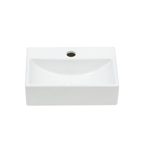 Раковина из сантехнического фарфора Melana A301-803 40х30 накладная цвет белый 1 отверстие под смеситель - фото 3