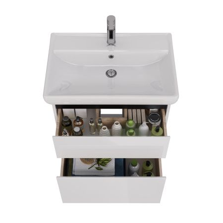 Тумба под раковину LeMark Combi LM03C70T-black 60х40 напольная цвет белый