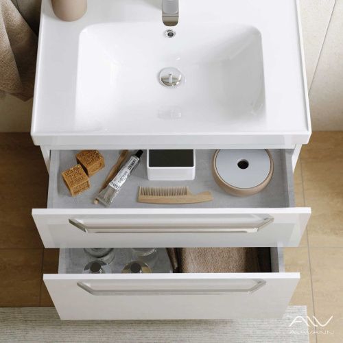 Тумба с раковиной Alavann Paris ALV0987000 80х50 подвесная цвет белый - фото 4