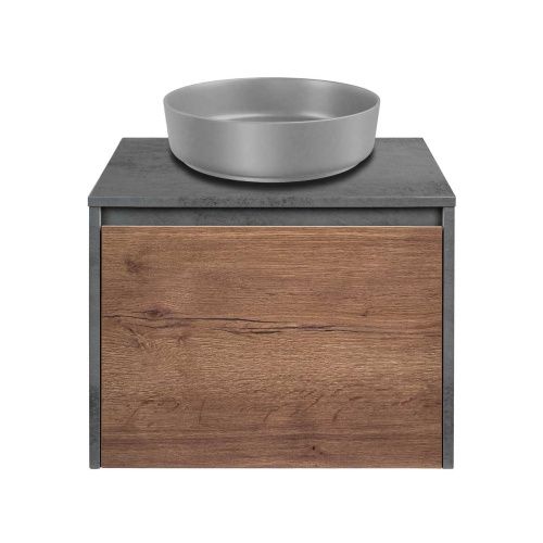 Тумба под раковину Vincea Mesa VMC-2MS600TB 60х50 подвесная цвет коричневый - фото 4