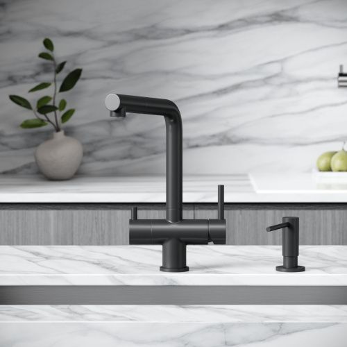 Смеситель для кухни Sancos Spin SC4015MB на мойку черный - фото 4