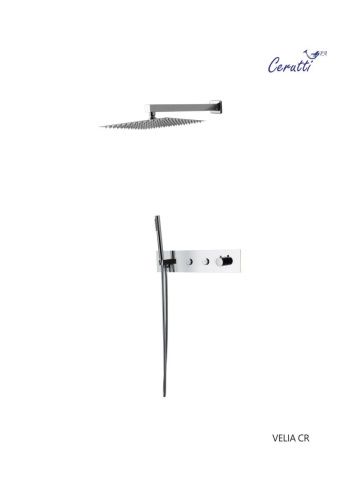 Душевая система Cerutti SPA CT10398 встраиваемая в стену цвет хром - фото 2