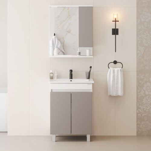 Тумба под раковину Onika Марви 106153 60х50 напольная цвет белый - фото 2