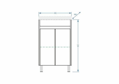 Тумба под раковину Stella Polar Фаворита SP-00000162 50х40 напольная цвет белый - фото 2