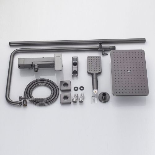 Душевая стойка Shevanik S8936T настенная цвет оружейная сталь - фото 4