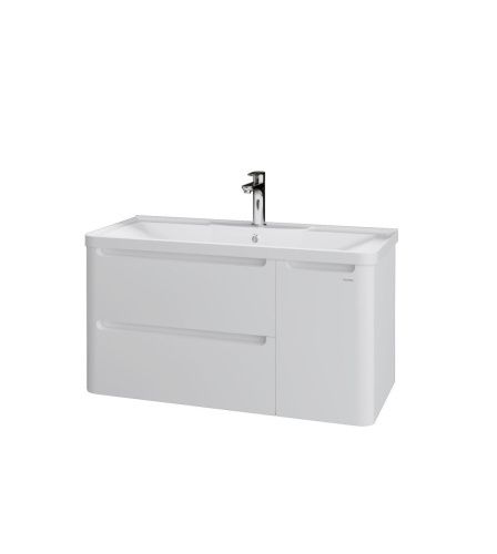 Тумба под раковину Grossman Адель 109003 90х40 подвесная цвет белый - фото 2