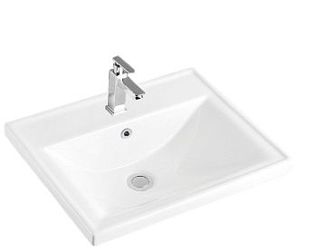 Раковина керамическая Art&Max AM6230 50х40 полувстраиваемая цвет белый