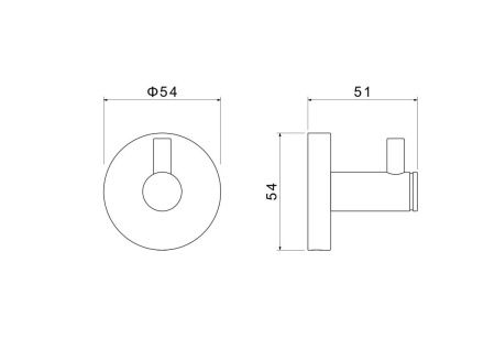 Крючок для ванны Aquatek ЕВРОПА AQ4101BG