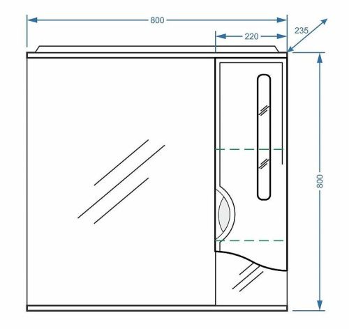 Зеркало-шкаф Stella Polar Сильва SP-00000206 80х80 подвесной цвет белый - фото 5