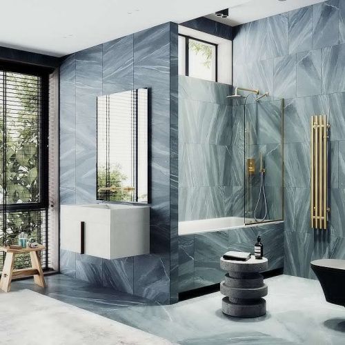 Душевая шторка на ванну Maybah Glass MGV-154-3у 75х140 стекло прозрачное профиль золото ориентация универсальная - фото 2