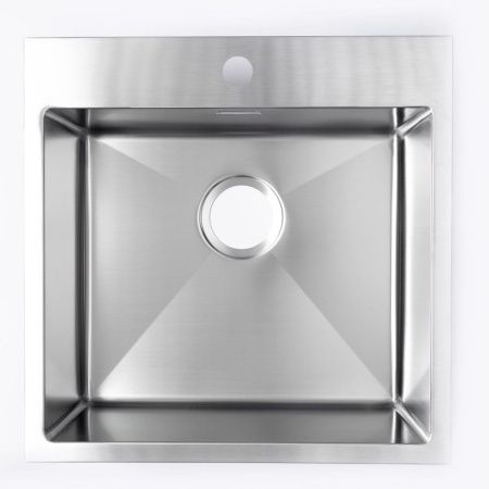 Кухонная мойка Grandex Aqua ELEGANCE 50 400331 50х50 цвет серый поверхность матовая