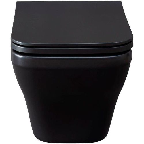 Чаша унитаза подвесная Allen Brau Infinity 4.21011.31 цвет черный без сиденья безободковая каскадный смыв - фото 3