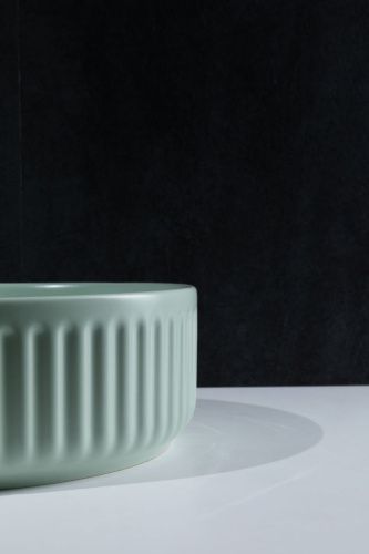 Раковина керамическая Allen Brau Fantasy 4.11032.MT 40х40 накладная цвет зеленый без отверстий под смеситель - фото 5