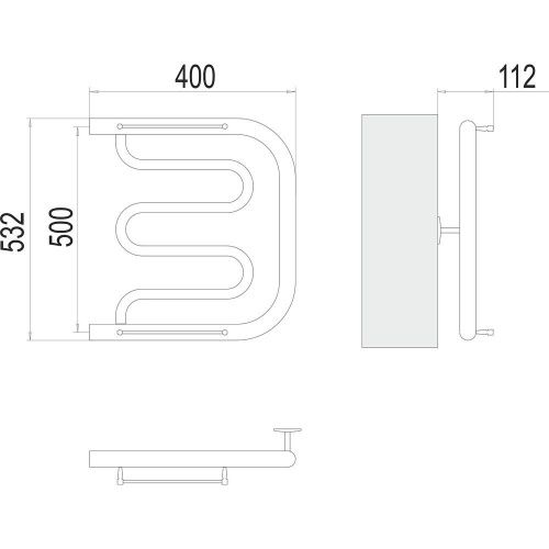 Полотенцесушитель водяной Terminus 4620768881275 40х55 хром - фото 3