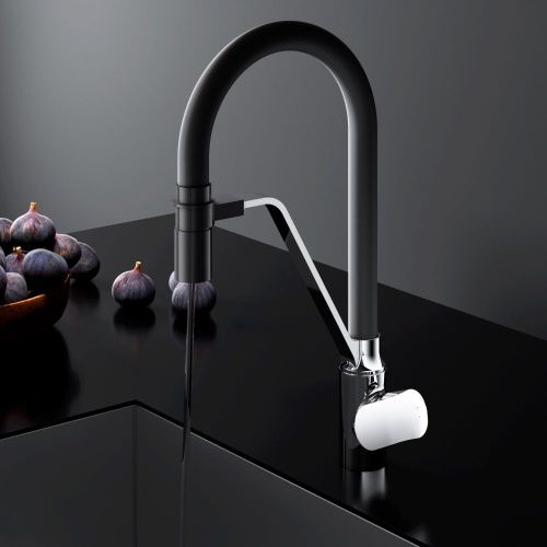 Смеситель для кухни Am.Pm Like F8007802 на мойку черный/хром - фото 4