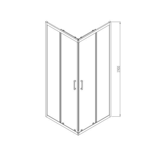 Душевой уголок Vincea Alpha VSS-3AL100CLG 100х100 стекло прозрачное профиль золото без поддона - фото 3