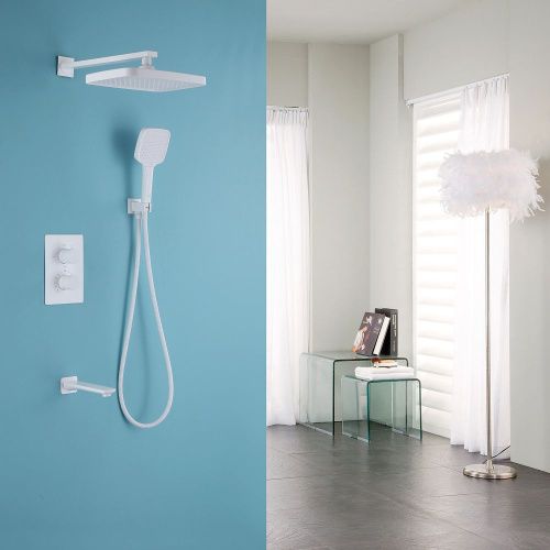 Душевая система Abber AF8050W встраиваемая в стену цвет белый с термостатом - фото 2