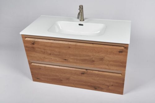 Тумба с раковиной Inda Piccadilly INDA Piccadilly 80RC Kona 80х50 подвесная цвет коричневый - фото 3