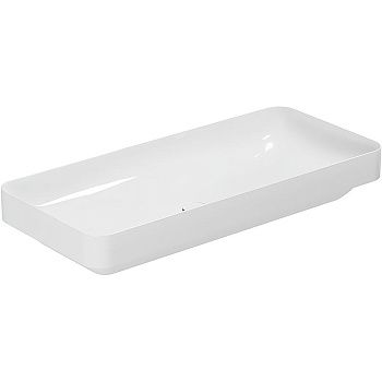 Раковина из сантехнического фаянса Azzurra ELEGANCE ELLG090400S0BI/(ESO90 bi)*0 90х40 накладная цвет белый без отверстий под смеситель